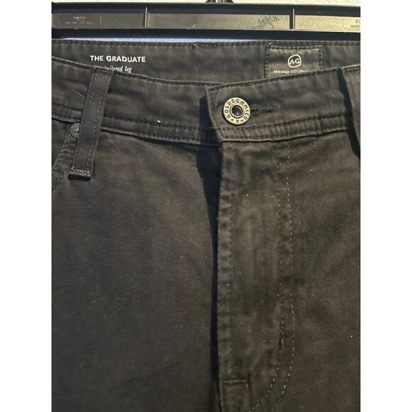 AG Adriano Goldschmied Jeans Mens 34x32 Black Denim The Graduate Tailored - Picture 2 of 5
